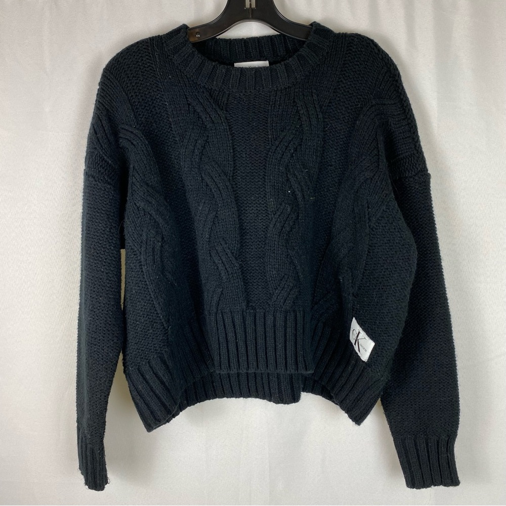 Calvin Klein Jeans Black Cable Knit Sweater